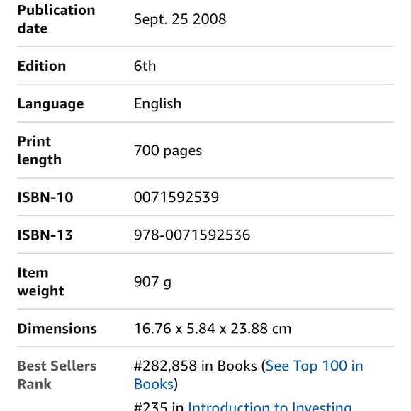 Security Analysis Sixth Edition Book - Picture 4 of 6